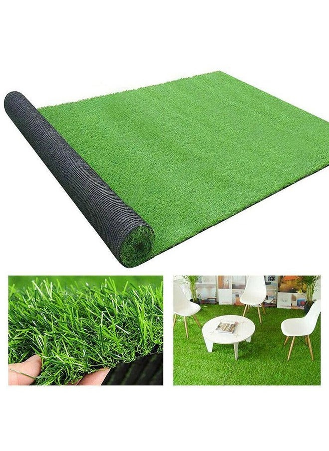 Generic Realistic Artificial Grass Rug – Indoor & Outdoor Dog-Friendly Turf Mat with Drainage Holes & Replaceable Grass Pad,1m*0.5m  Fake Grass Carpet for Garden Lawn Balcony Patio Landscape Decoration  - Image 4