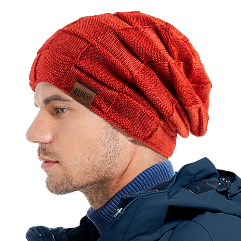 REDESS Beanie Hat for Men and Women Winter Warm Hats Knit Slouchy Thick Skull Cap - Image 4
