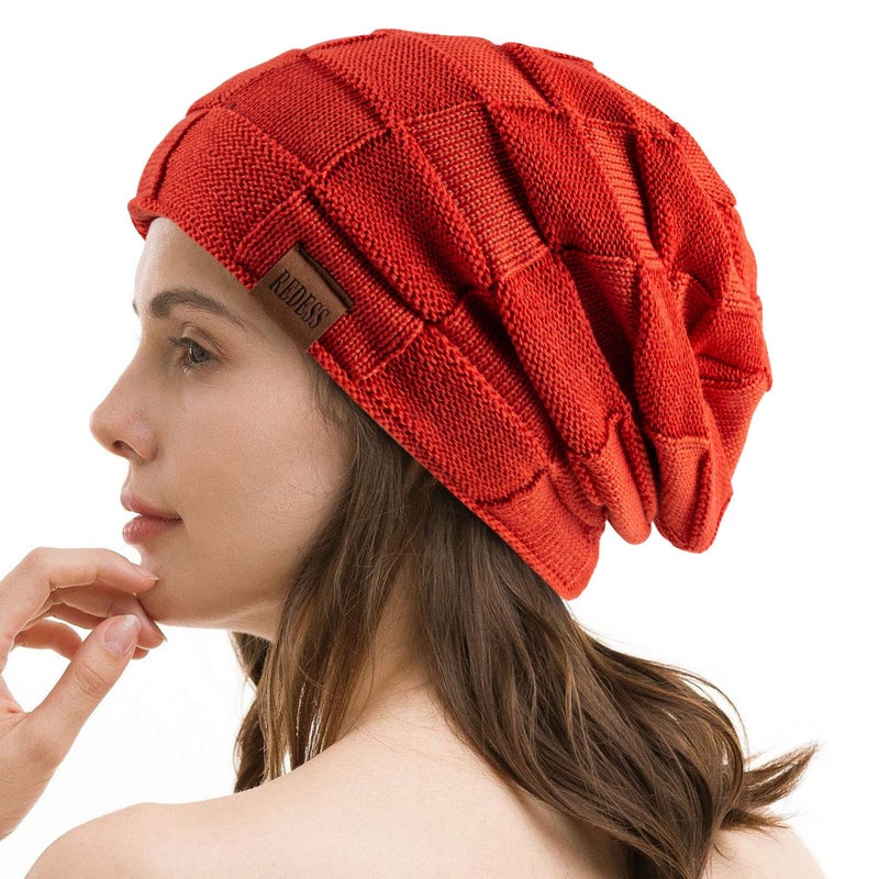 REDESS Beanie Hat for Men and Women Winter Warm Hats Knit Slouchy Thick Skull Cap - Image 5