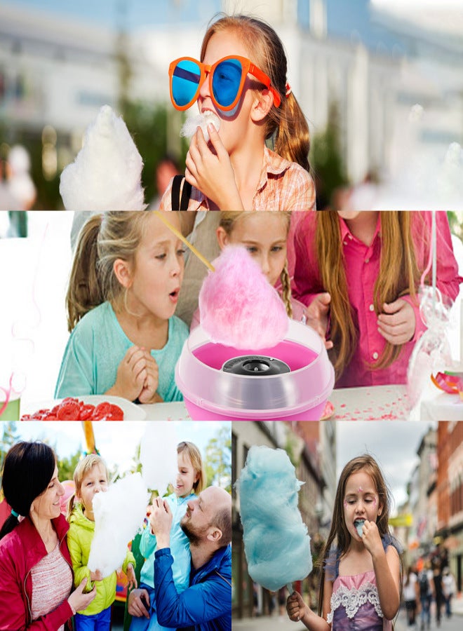 Portable Cotton Candy Machine Desktop Cotton Candy Maker 450W Candy Floss Machine with Splash Prevention Bowl Sugar Scoop 10pcs Candy Sticks for Home Use - Image 5