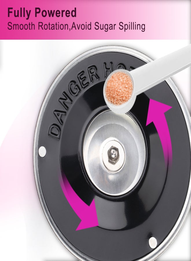 Portable Cotton Candy Machine Desktop Cotton Candy Maker 450W Candy Floss Machine with Splash Prevention Bowl Sugar Scoop 10pcs Candy Sticks for Home Use - Image 2