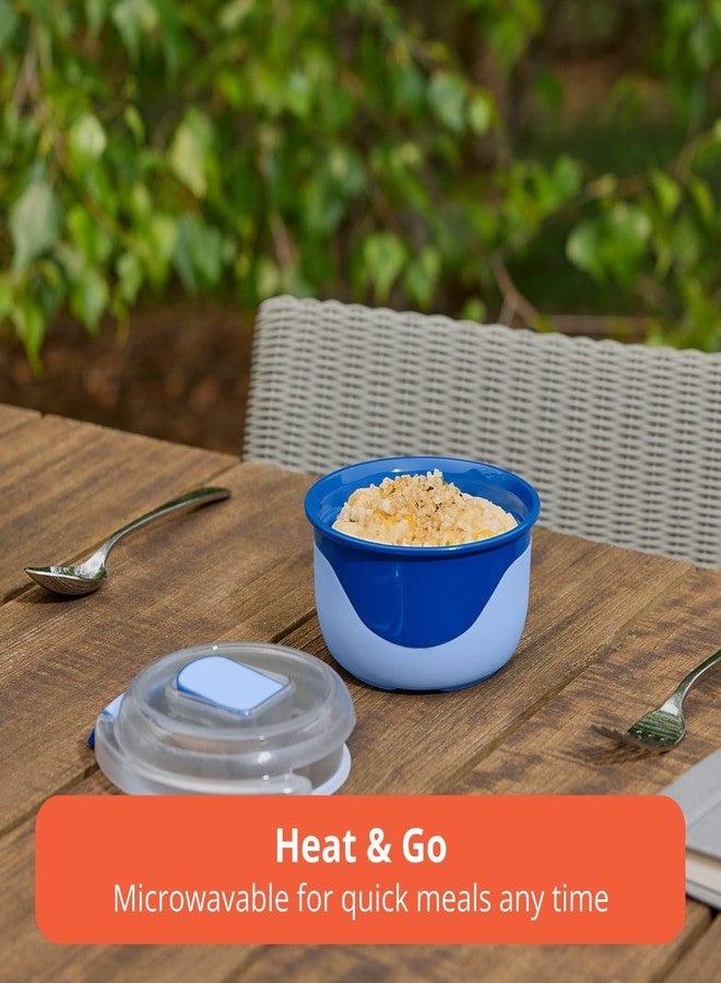 Rubbermaid Pack & Go Microwavable Set With 1.35 L Container with Divider Insert and Two 360 mL Round Containers, Leakproof Meal Prep Containers - Image 2