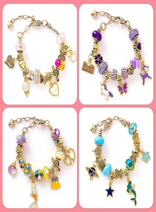 Wish Bracelet Making Kit, 67PCS Charm Bracelet Kit with Jewelry Box, Gift Bag, Charms, Beads and Bracelets for DIY Crafts, Gift for Girls, Kids and Adults - Image 5