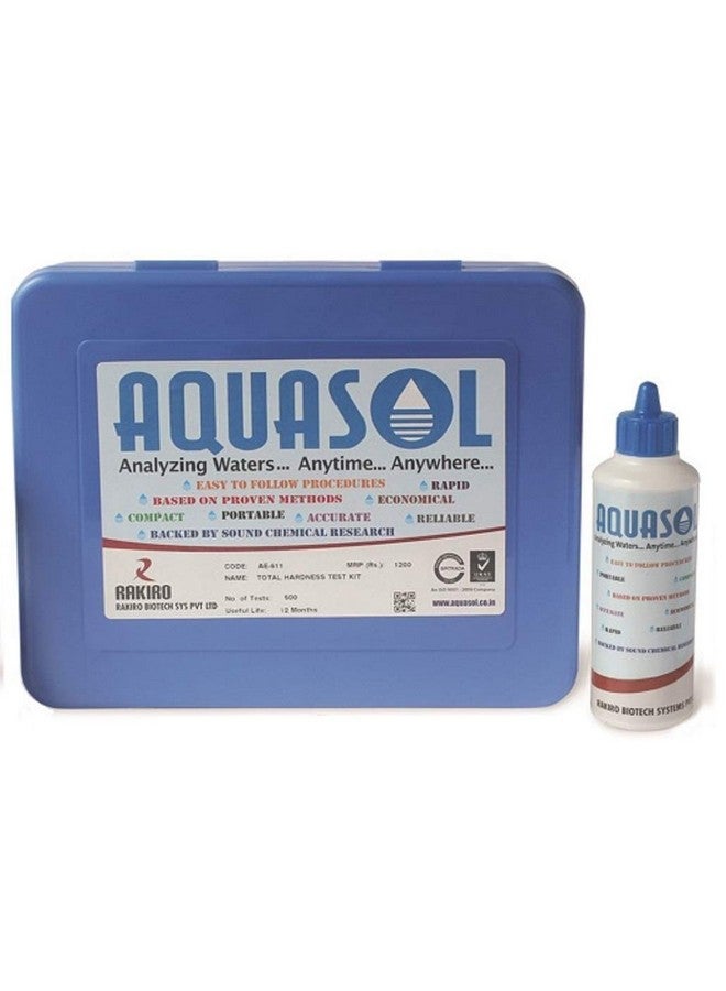 AQUASOL Total Hardness Test Kit (50-1000 mg/l) (500 Tests)