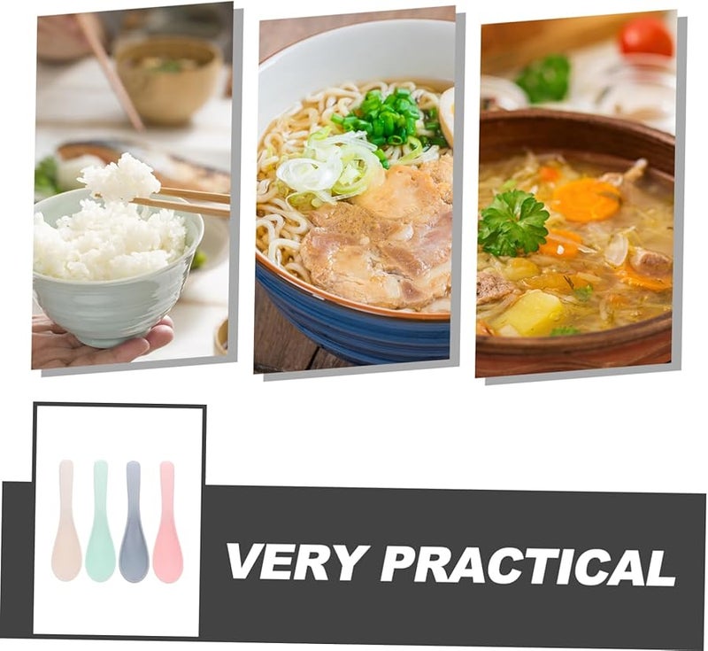 Wheat Straw Soup Spoons 4 Pack Microwave Dishwasher Safe Ergonomic Design - Image 3