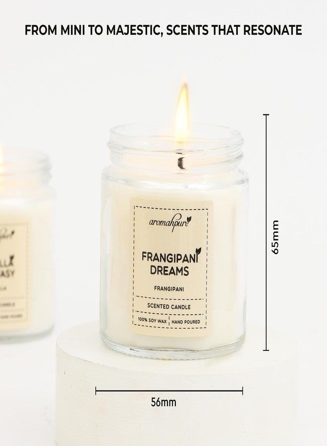Aromahpure Scented Candles (55 Hours) (100% Soy Wax)- Handcrafted | Smoke-Free |Vanilla Fantasy -Vanilla, Frangipani Dream-Frangipani Candles for Home & Gift Sets.(Pack of 2), IFRA Certified - Image 3
