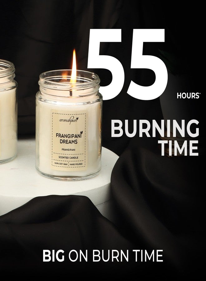 Aromahpure Scented Candles (55 Hours) (100% Soy Wax)- Handcrafted | Smoke-Free |Vanilla Fantasy -Vanilla, Frangipani Dream-Frangipani Candles for Home & Gift Sets.(Pack of 2), IFRA Certified - Image 5