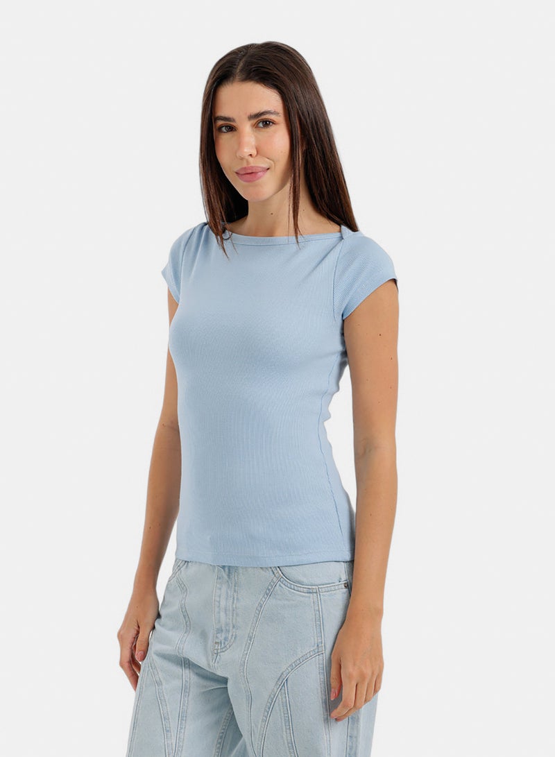 Carina Boat-Neck Ribbed Top - Image 2
