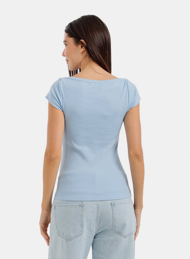 Carina Boat-Neck Ribbed Top - Image 4