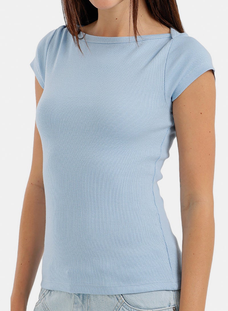 Carina Boat-Neck Ribbed Top - Image 5