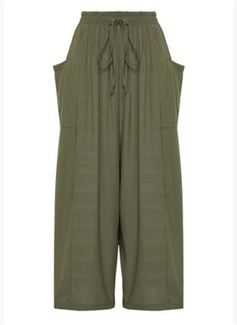 trendyol Khaki Woven Trousers TBESS24PL00007