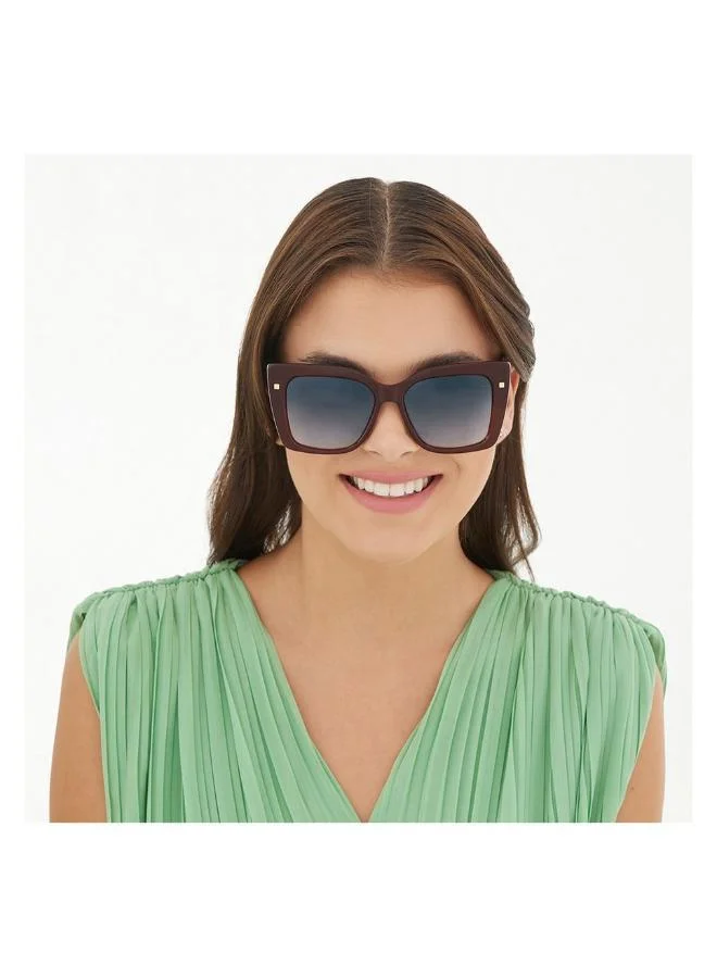 30Sundays  30Sundays MAREN Women's Cat Eye Sunglasses with UV400 Protection (Brown, Blue) for Women | Best Price UAE