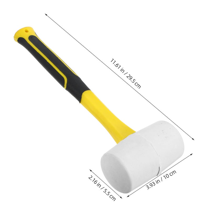 500G Fiberglass Handle Rubber Mallet Non Slip Flooring Installation Woodworking Tool - Image 3