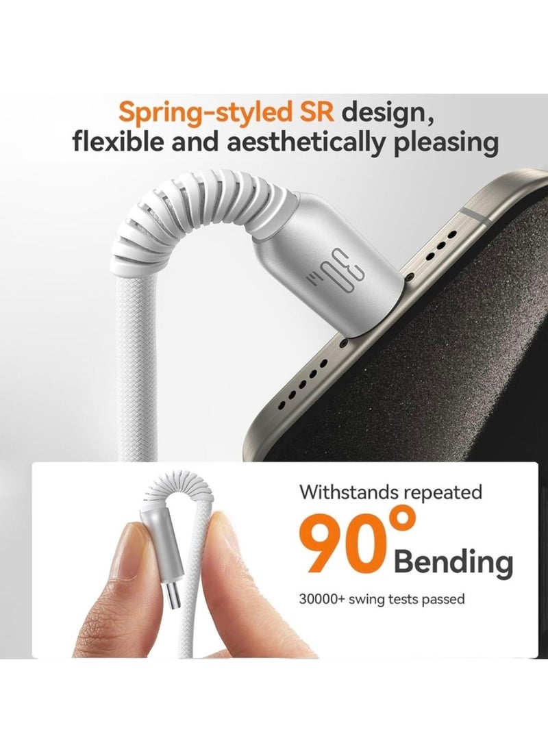 JOYROOM Type-C To Lightning 30W Fast Charging Data Cable 1.2M Light Grey - Image 2