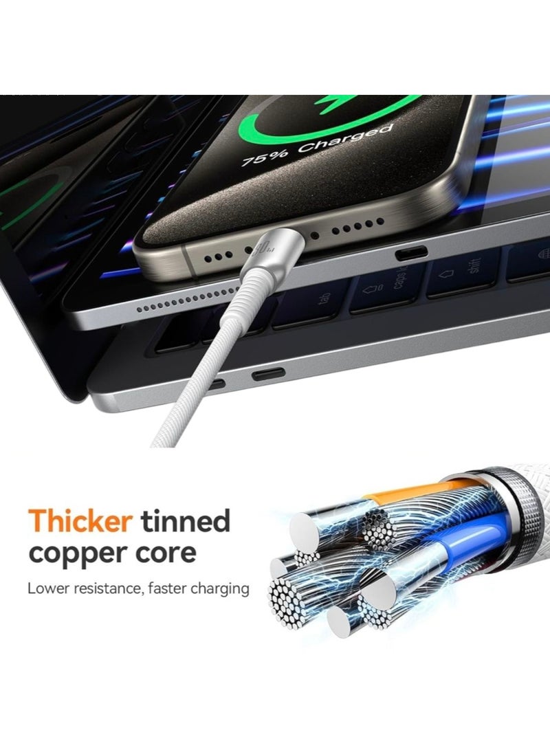 JOYROOM Type-C To Lightning 30W Fast Charging Data Cable 1.2M Light Grey - Image 3