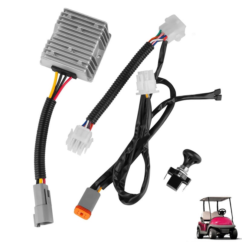 Driveup DC Voltage Reducer 48V Step Down to 12V 15A Buck Converter Waterproof Voltage Regulator Kit Fits for Club Car Precedent 2004Up Golf Carts