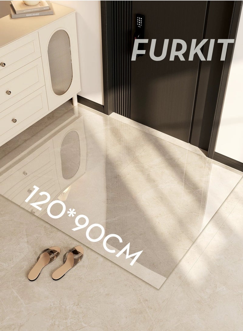 FURKIT حماية طاولة واقي طاولة مفرش طاولة من PVC شفاف ضد الماء - حامي طاولة 1.5 مم غير قابل للانزلاق (غطاء بلاستيكي - حصيرة مكتب) لطاولات غرفة الطعام والمكتب 120*90cm/47.2*35.5in - Image 4