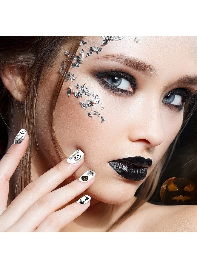 TailaiMei 1500 Pcs Halloween Nail Decals Stickers, 12 Sheets Self Adhesive Diy Nail Art Tips Stencil For Halloween Party, Include Pumpkin/Bat/Ghost/Witch Etc - Image 4