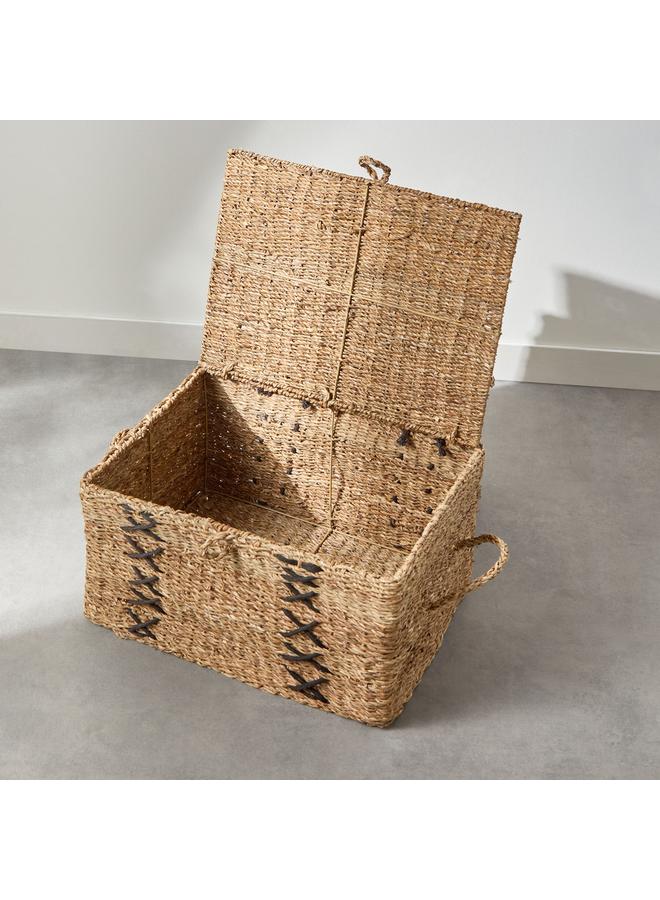Home Box Naturaloom Stitch Rectangular Trunk with Iron Frame Inside - 60x45x32 cm - Image 2