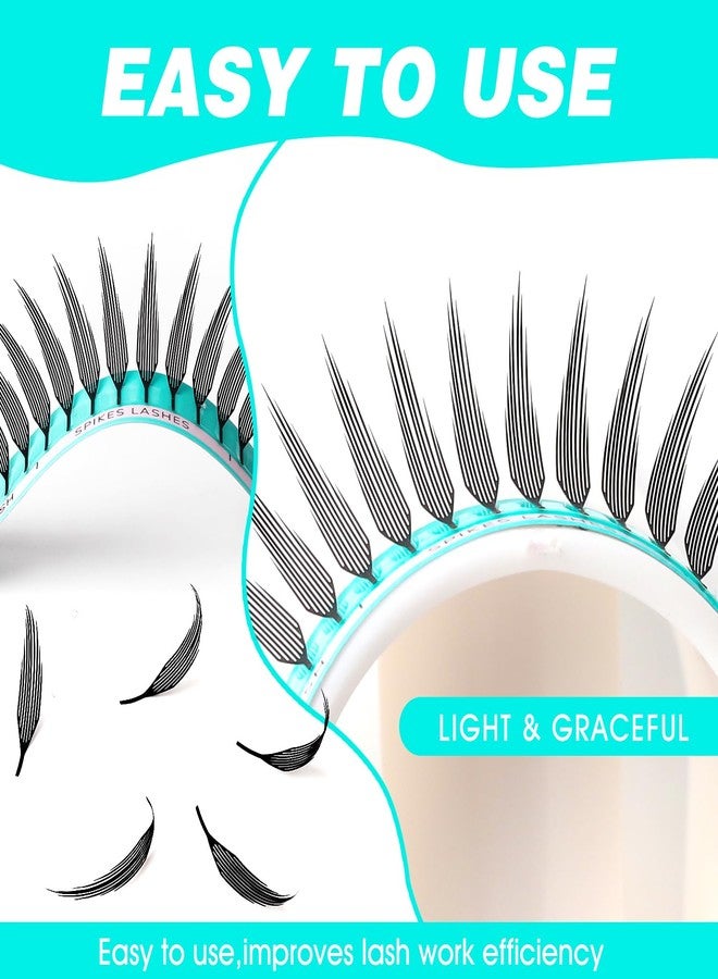 VAVALASH Premade Anime Chunk Lash Extensions,Comic Spire Lashes 0.07 C/D Curl, Matte Black Manga Lash Look Eyelash Extensions,Professional Salon Use Premade Spire Lashes(0.07-D-8-15mm) - Image 5