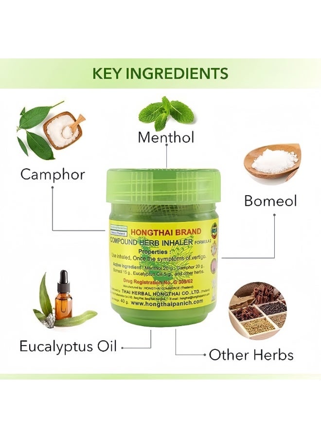 HONG THAI Herbal Inhaler - Natural Herbal Extract for Instant Refreshment, Relieves Dizziness and Fatigue. - Image 3