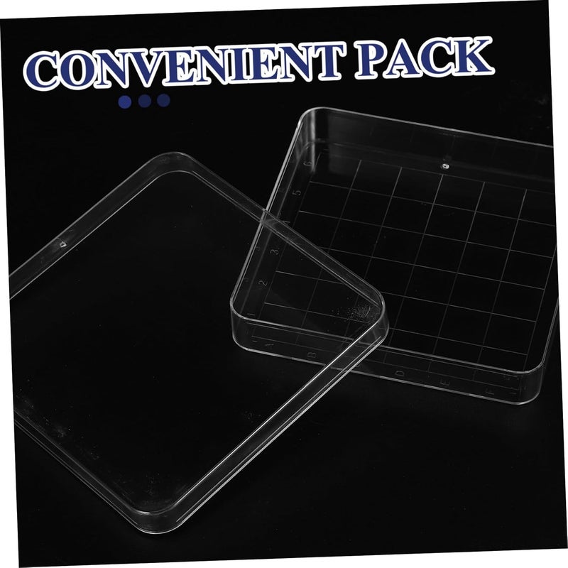 10Pcs Clear Square Petri Dishes With Lids For Microbiology Laboratory Culture - Image 3