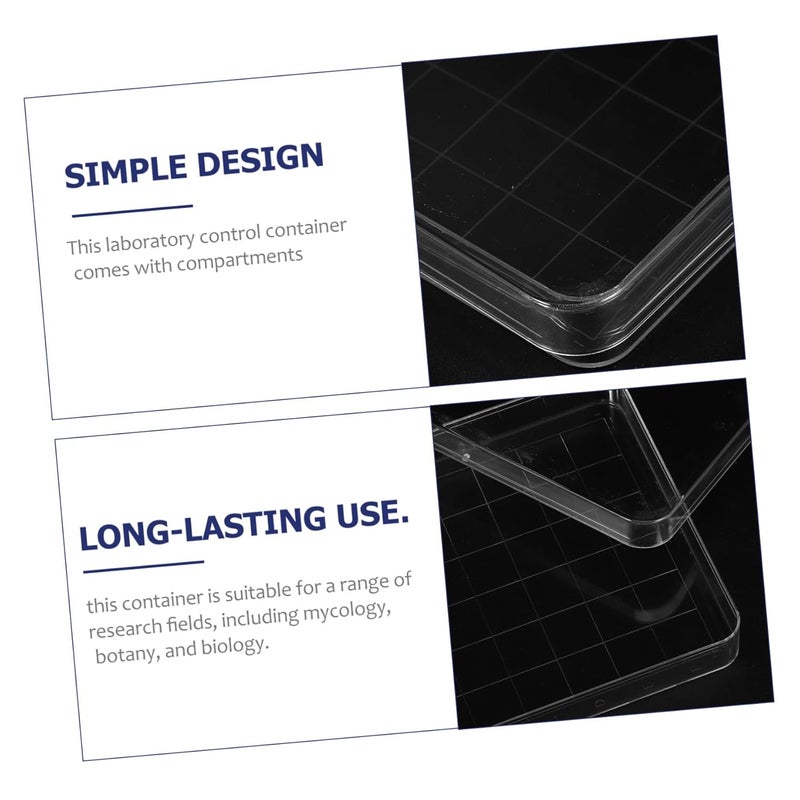 10Pcs Clear Square Petri Dishes With Lids For Microbiology Laboratory Culture - Image 4