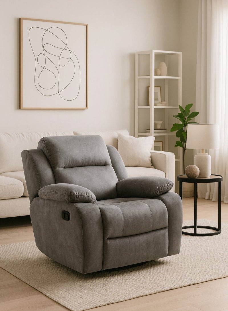 هاوزيت كرسي استرخاء بثلاث حركات، رمادي، ٩٠ عرض × ٨٠ طول × ١٠٠ ارتفاع - Image 1