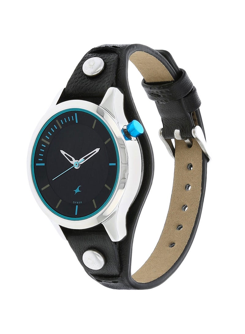 fastrack ساعة يد تناظرية جلدية 6156SL01 - Image 4