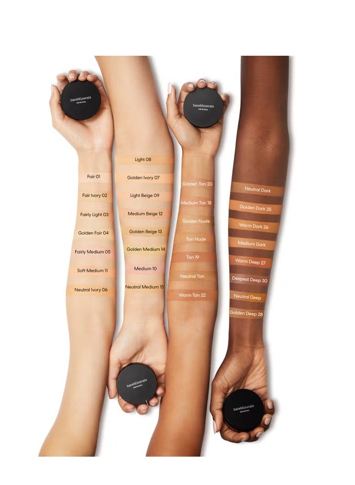 كريم أساس بير مينيرالز الأصلي بعامل حماية من الشمس 15 - بيج ذهبي 8 غرام - Image 4