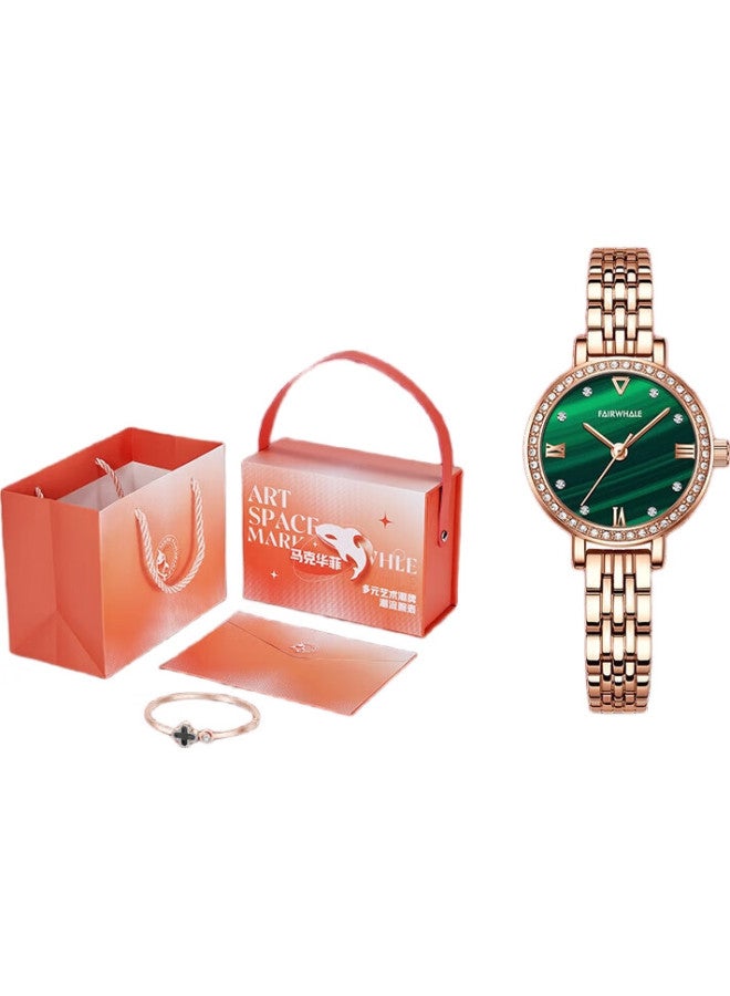 FAIRWHALE Mermaid Watch For Women, Top Ten Brand, Green Dial, Chinese Watch, Student Waterproof Wristwatch, Valentine'S Day Gift For Girlfriend - Image 2