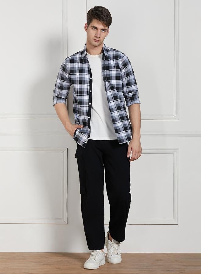 Dennis Lingo Men’s Relaxed Fit Black Cargo Trousers – Sleek and Functional  - Image 1