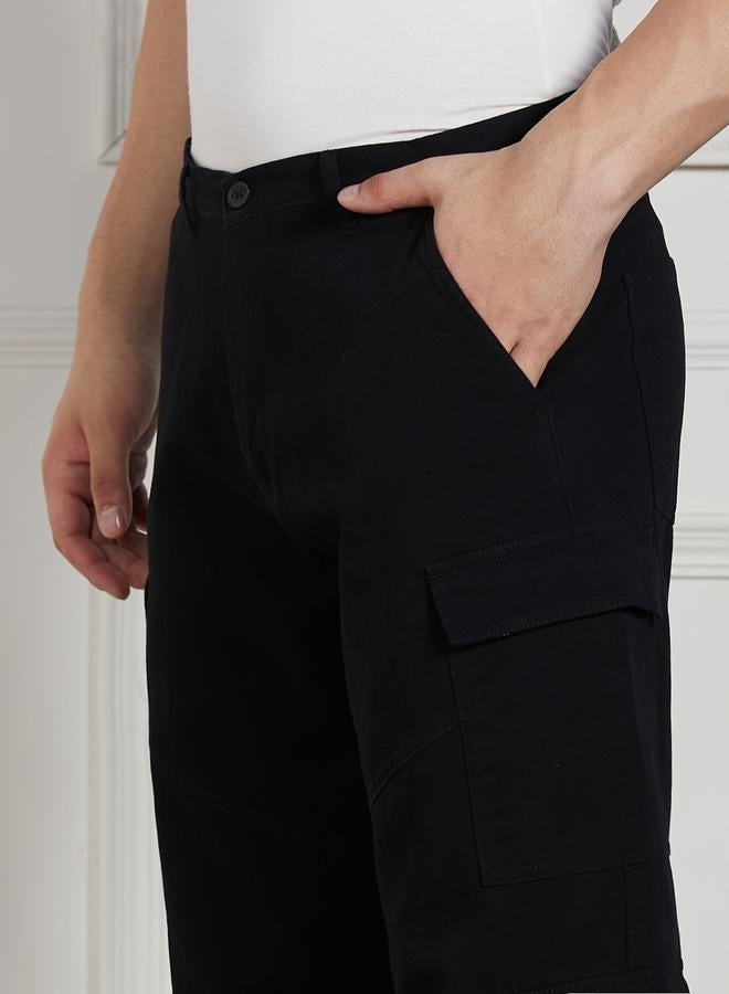 Dennis Lingo Men’s Relaxed Fit Black Cargo Trousers – Sleek and Functional  - Image 5