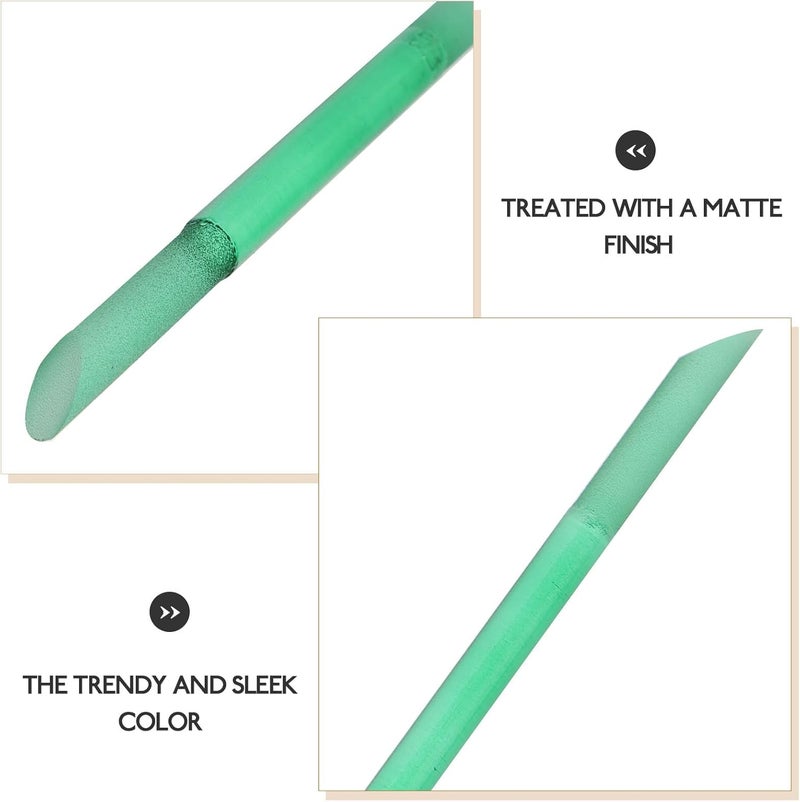 Nano Glass Nail File Double-Ended Green Manicure Stick for Women, Fine Grit Buffer Tool for Cuticle Care and Fingernail Shaping at Home Or Salon Use - Image 2