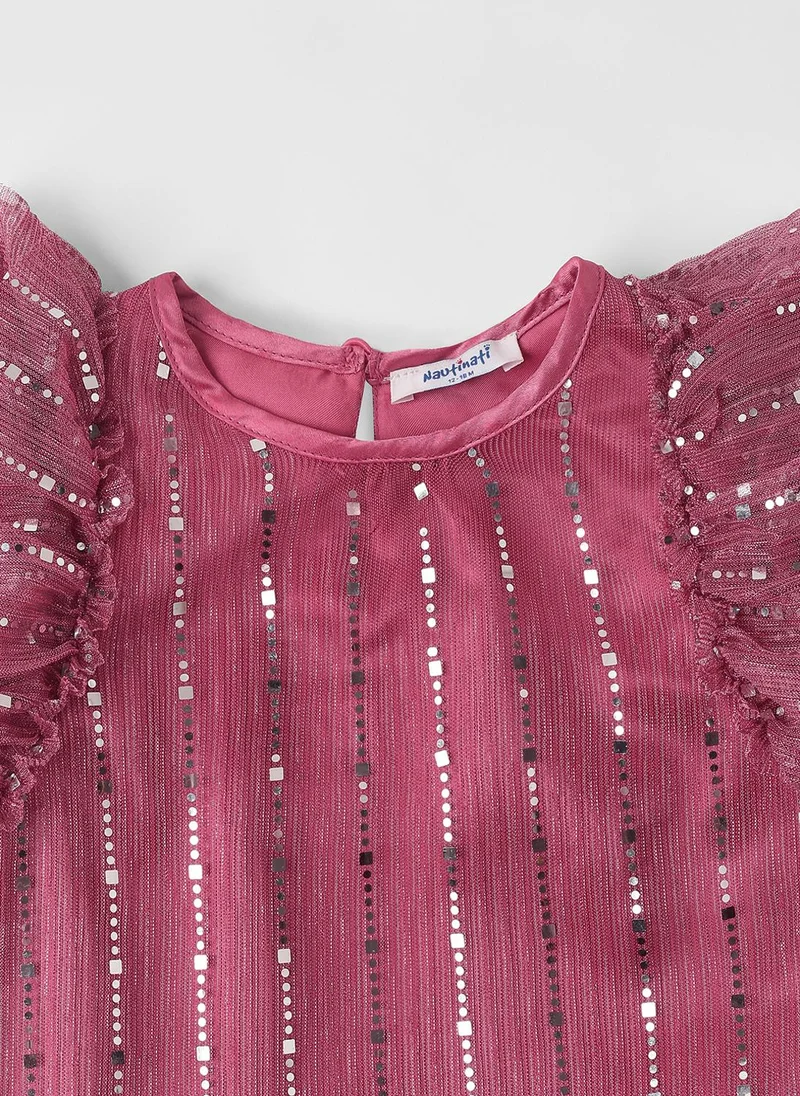 Nautinati Sequin Overlay Dress