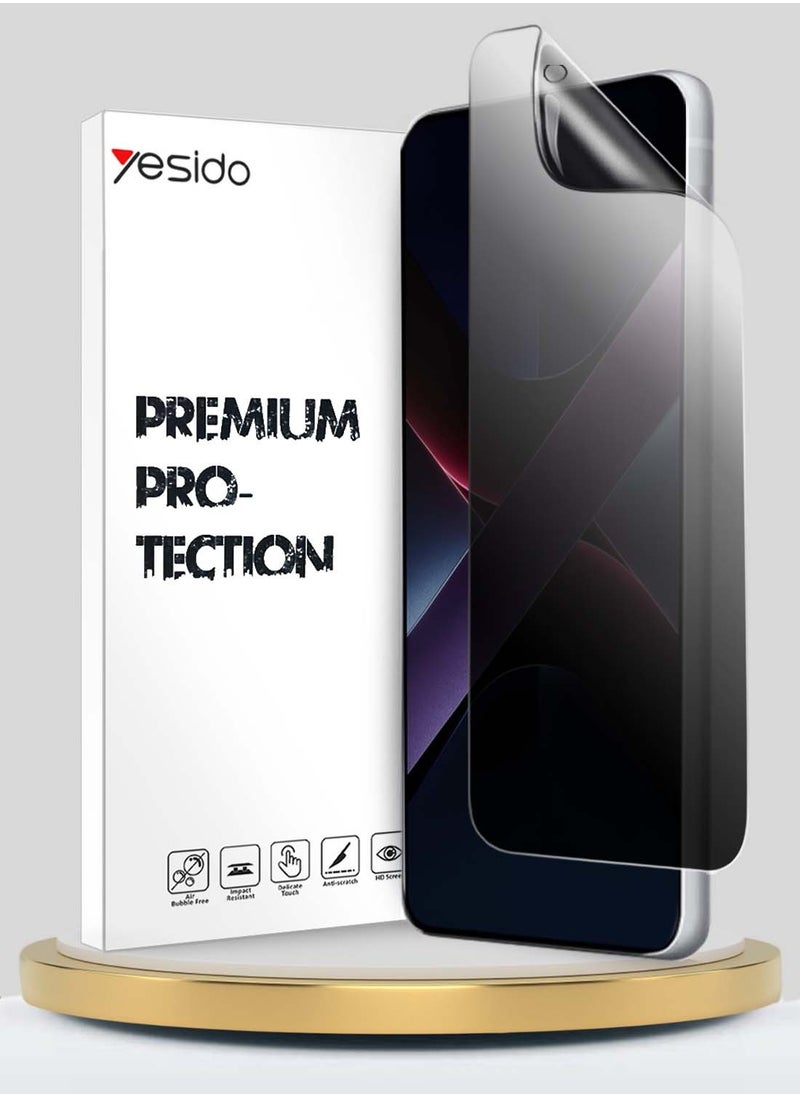 Yesido Xiaomi Poco X7 Pro 5G 2025 Yesido Premium Hydrogel Anti Spy / Anti Privacy Film Thin and Flexible Screen Protector (MSHFMP) - Clear  - Image 1