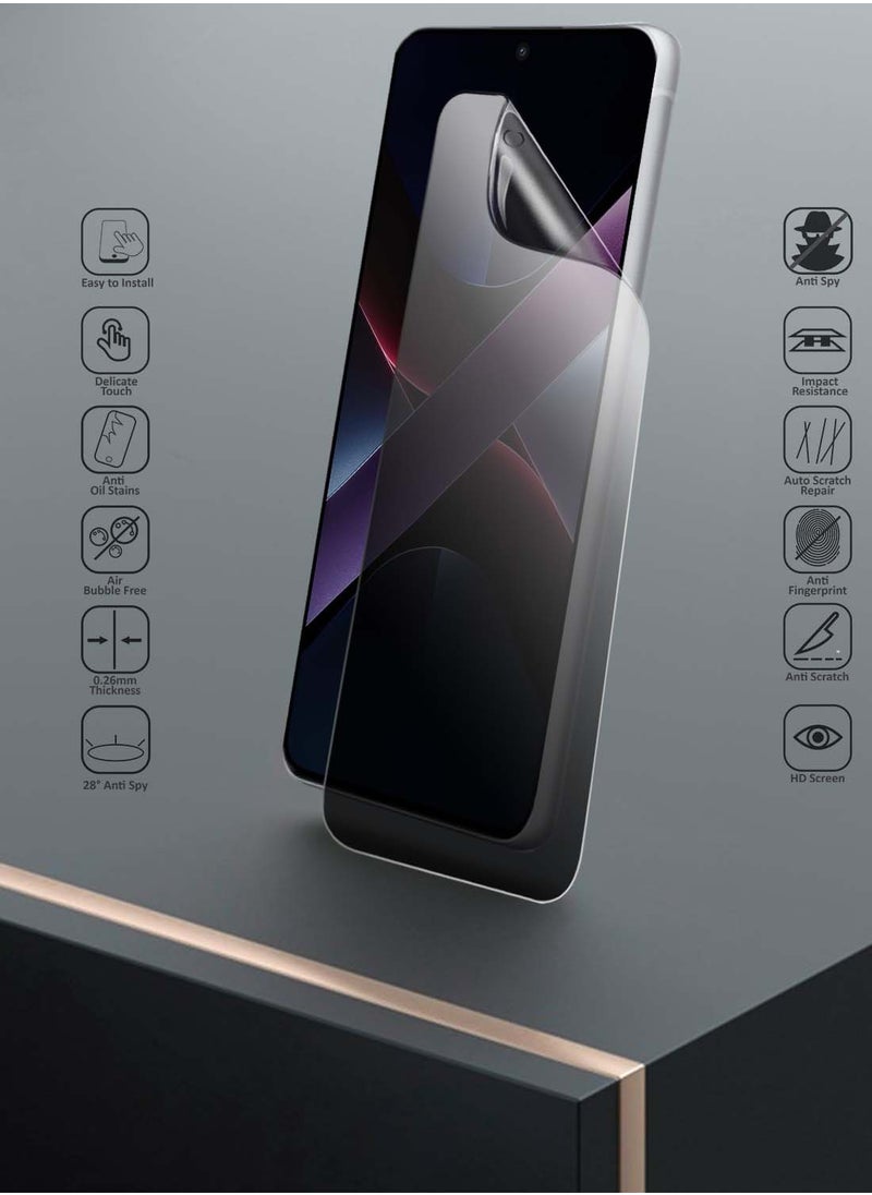 Yesido Xiaomi Poco X7 Pro 5G 2025 Yesido Premium Hydrogel Anti Spy / Anti Privacy Film Thin and Flexible Screen Protector (MSHFMP) - Clear  - Image 2