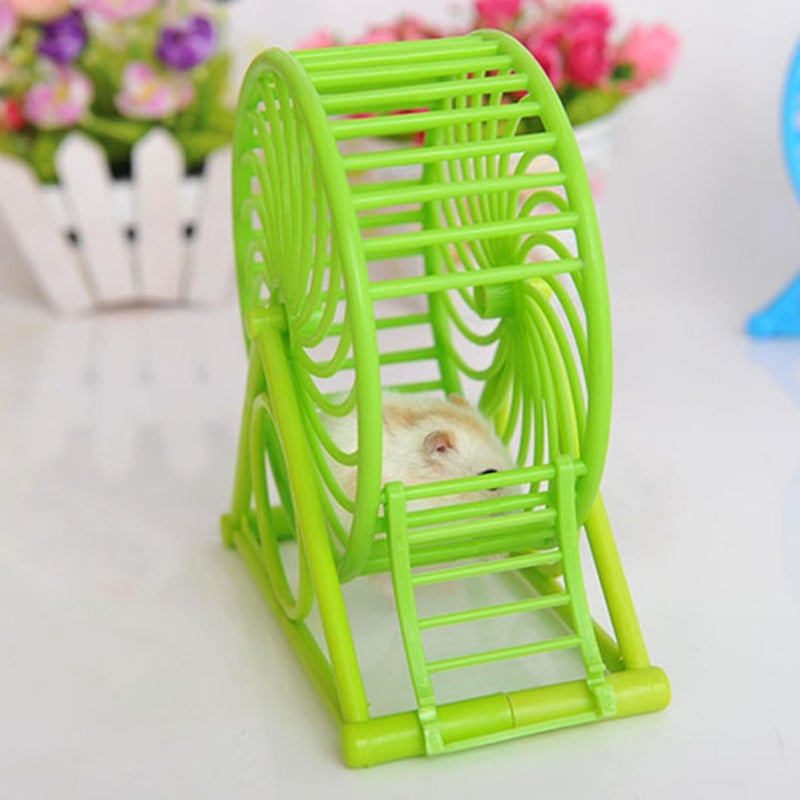 3pcs Hamster Wheel Set with Holder, Plastic Pet Exercise Running Wheels for Hamsters Small Animals, Suitable for Cage Play and Activity Random Color - Image 3