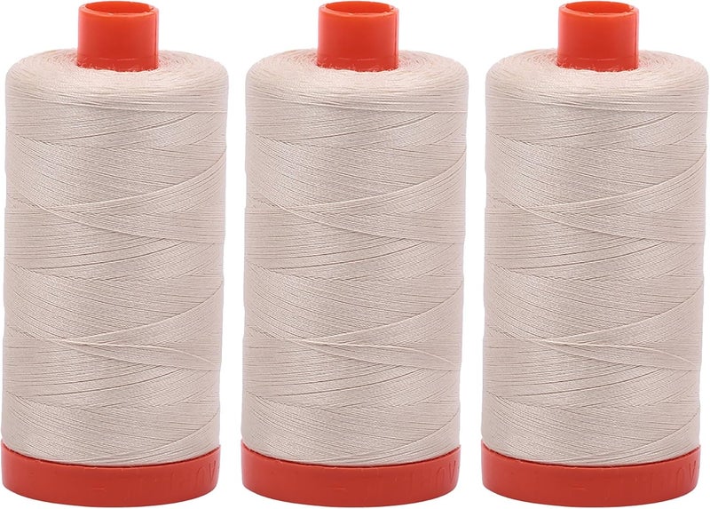 3-PACK - Light Beige - A1050-2310 - Mako Cotton Thread Solid 50WT 1422Yds each3