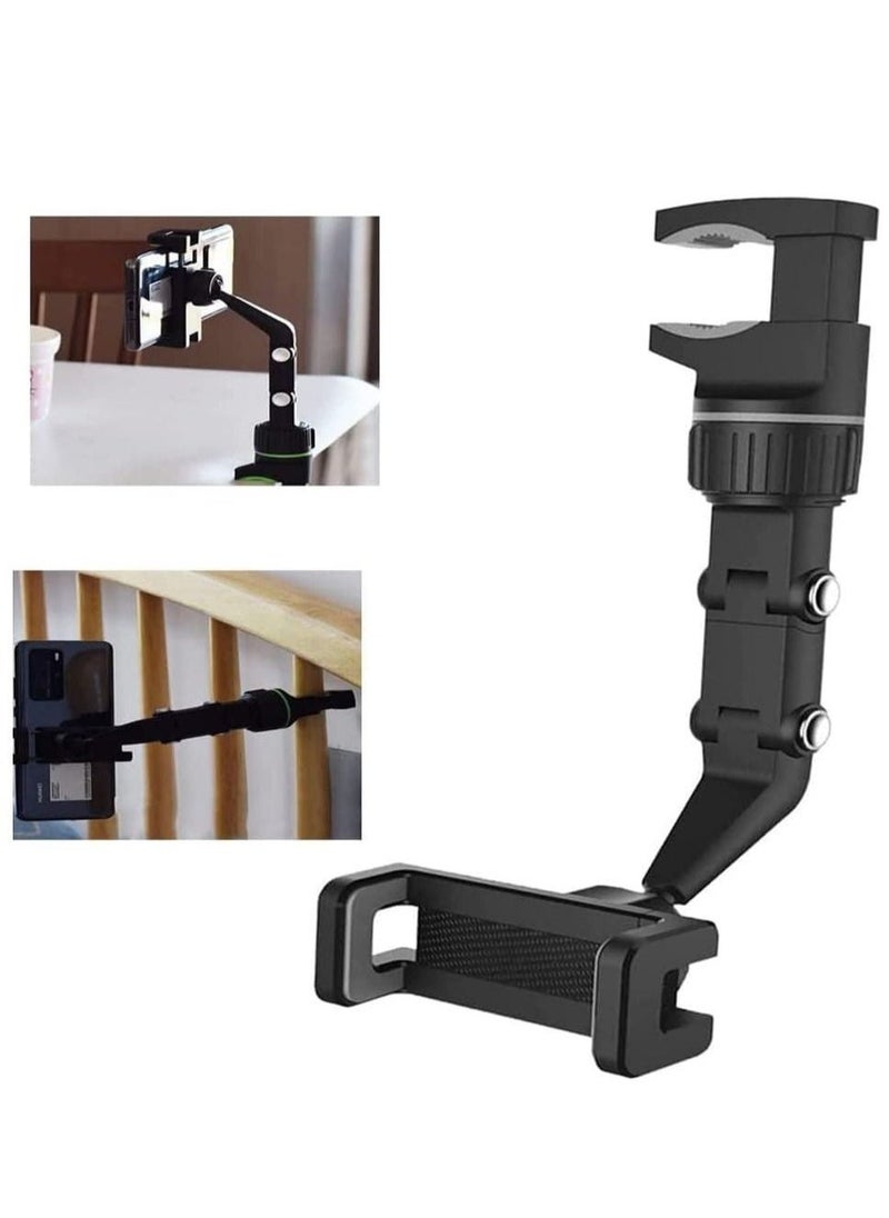 ELTRAZONE 360° Multifunctional Rearview Mirror Phone Holder - Image 1