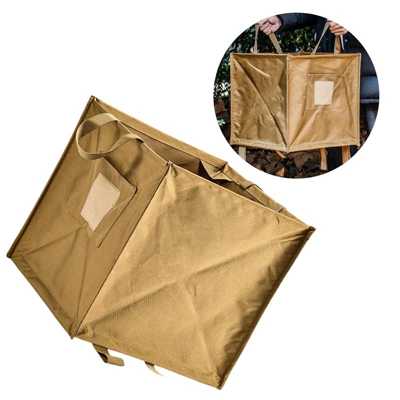 حقيبة تخزين قمامة قابلة للطي سعة كبيرة باللون الأسود للتخييم وتسلق الجبال والحدائق - Image 3