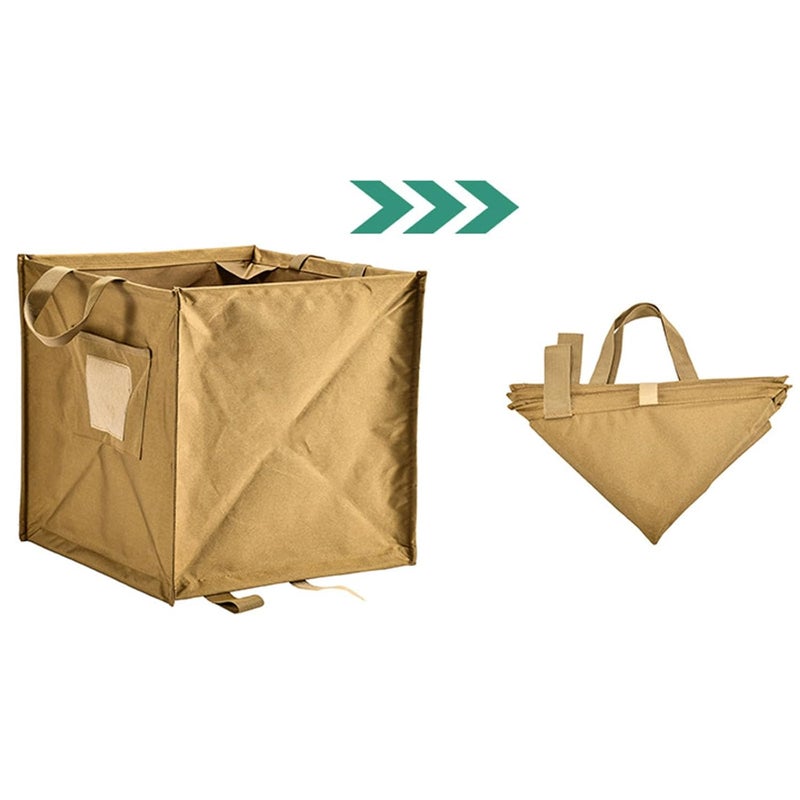 حقيبة تخزين قمامة قابلة للطي سعة كبيرة باللون الأسود للتخييم وتسلق الجبال والحدائق - Image 4