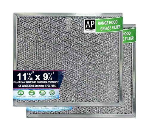 Amazinpure 2X 97005683 Kitchen Range Hood Vent Filter Compatible with Broan RP AP Nutone NSP GE WB2X3998 Kenmore 97007894 99010152 97017455 990721040B BPRPFA 978 x 111116 x 38 inches - Image 1