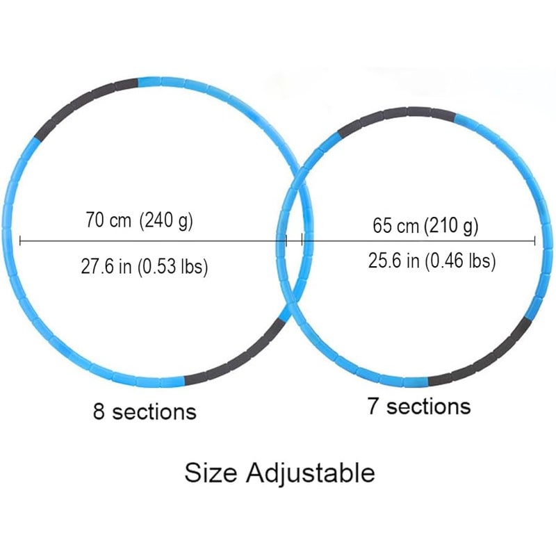 بوهوس Kids Fitness Hoop - Weight & Size Adjustable- Body Building Plastic Children Gymnastics Toys- Diameter 26.5 Inches - Image 3
