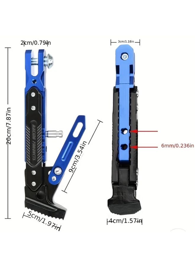 Aluminum Alloy Motorcycle Footrest Stand Universal Adjustable Black Accessory - Image 3