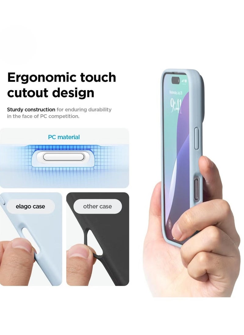 Raxoom Light Blue iPhone 16 Pro Case â€“ Slim Shockproof Full Body Protection with Soft Microfiber Lining, Scratch-Resistant - Image 2