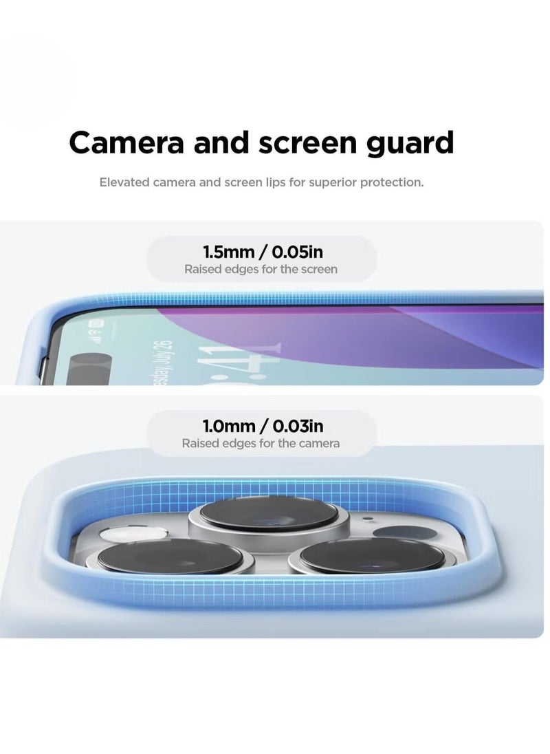 Raxoom Light Blue iPhone 16 Pro Case â€“ Slim Shockproof Full Body Protection with Soft Microfiber Lining, Scratch-Resistant - Image 4