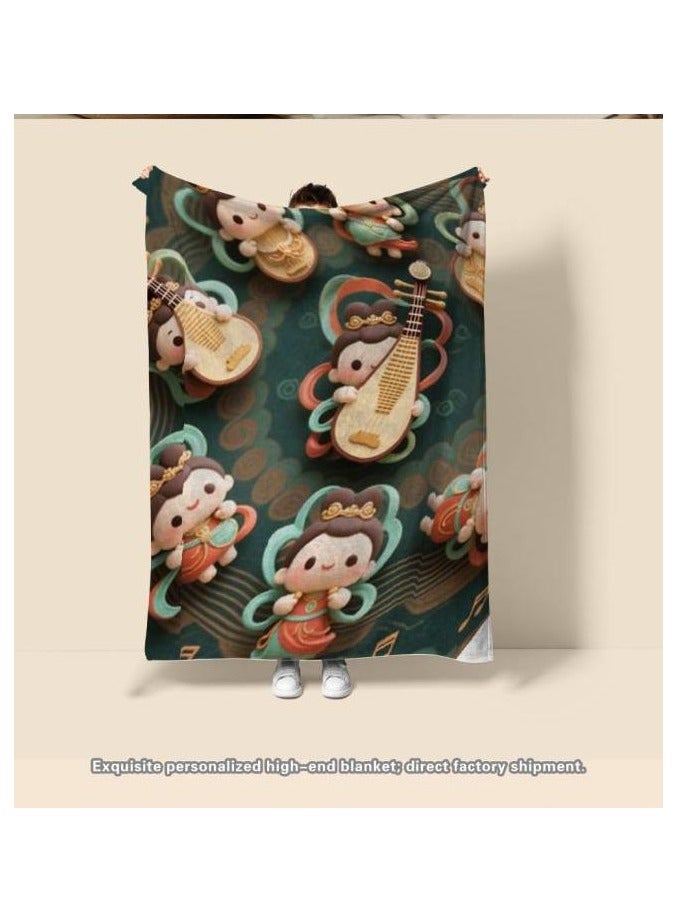 general Flannel thin blanket (warm and comfortable, suitable for sleep, gaming, dust removal and sandproof) 150cm*200cm - 856 - Image 4