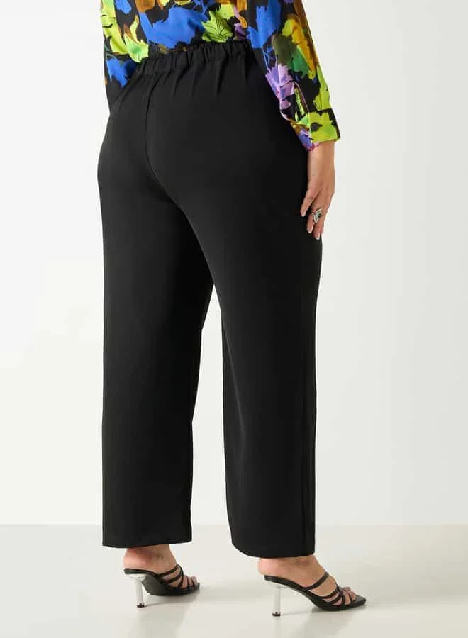 Ulla Popken Plus Size Ulla Popken Wide Leg Pants