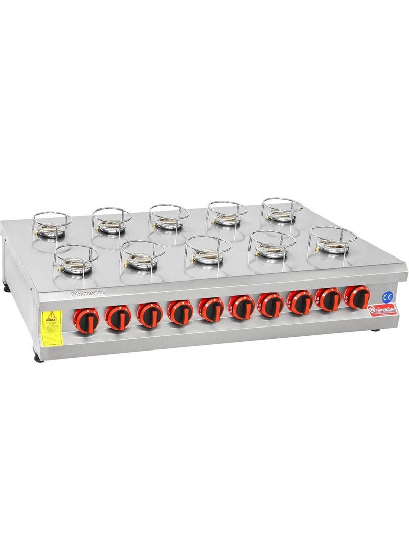 Himaksan Industrial LPG Cylinder 10 Burner Kunefe Oven Machine 